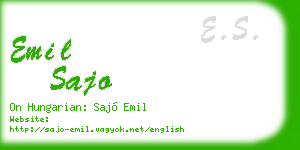emil sajo business card