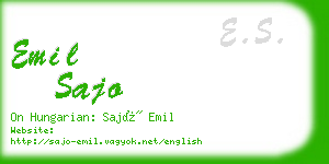 emil sajo business card